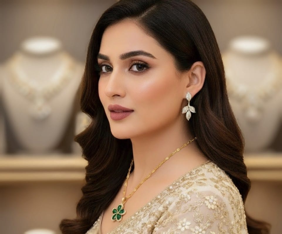 Green Zircon Snowflake Pendant Necklace