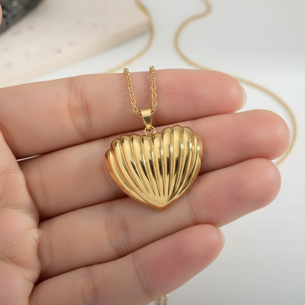 Non Tarnish 18K Gold Plated Heart Jewelry Set – Non Tarnish, Premium Shine