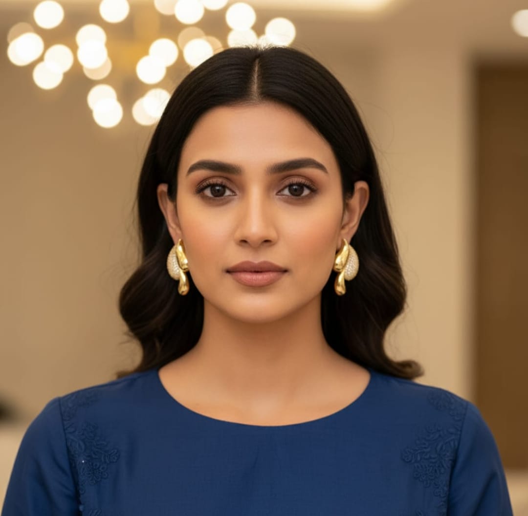 Gold-Plated Anti-Tarnish Designer Ear Studs