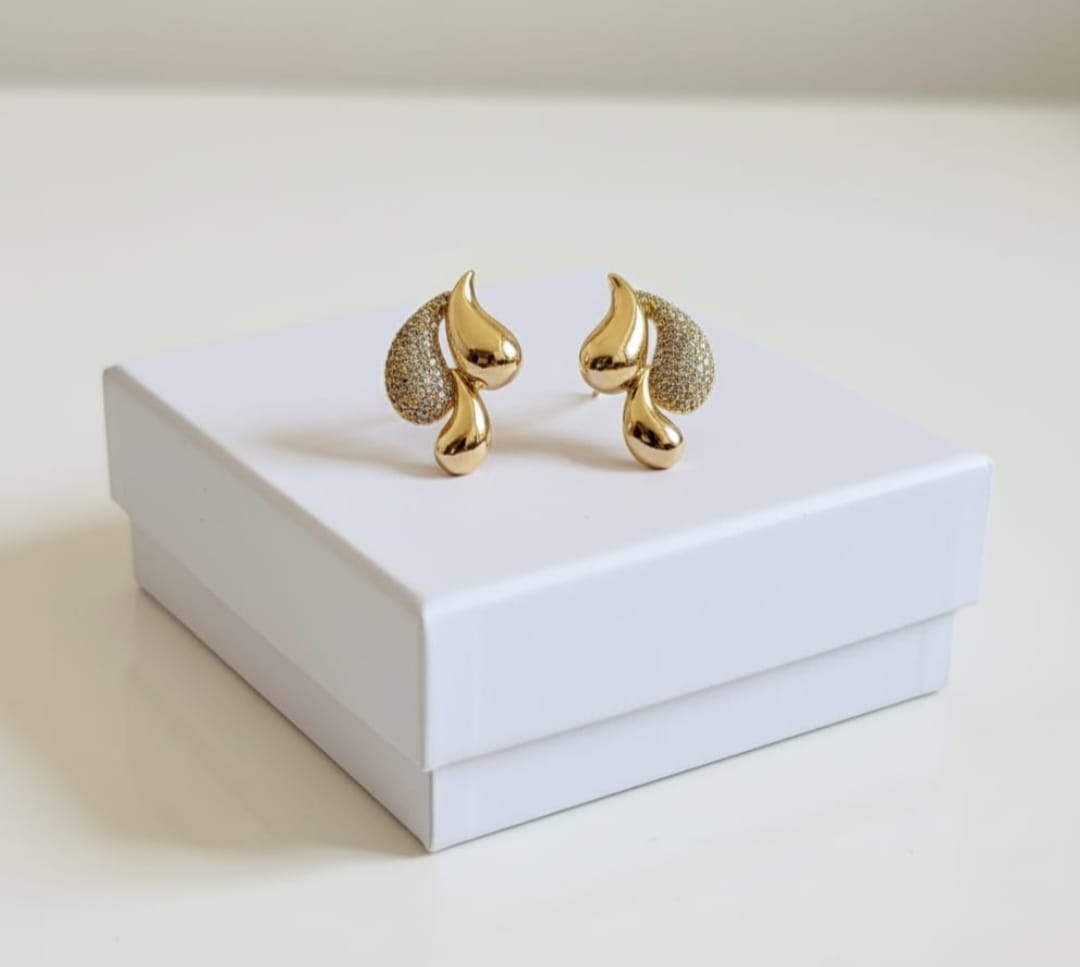 Gold-Plated Anti-Tarnish Designer Ear Studs