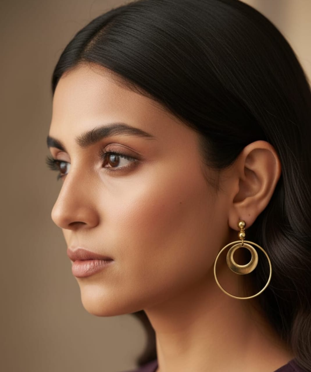 Anti-Tarnish Gold-Plated Geometric Drop Earrings