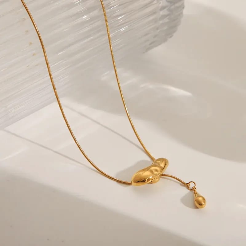 18K Gold Plated Pendant Necklace Snake Chain