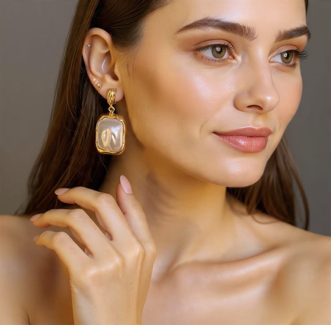 Trendy Unique Pearl Drop Earrings