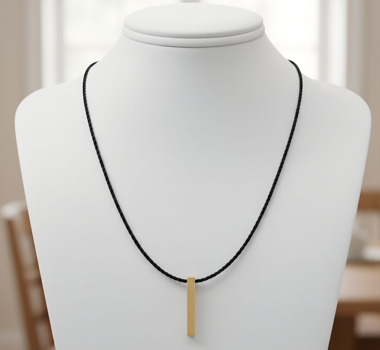 Minimal Bar Gold-Plated Unisex Necklace – Anti-Tarnish