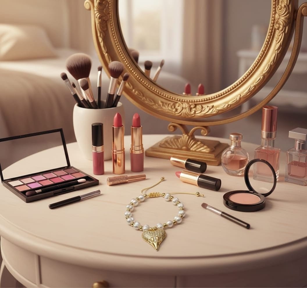 Elegant Pearl Heart Charm Adjustable Bracelet