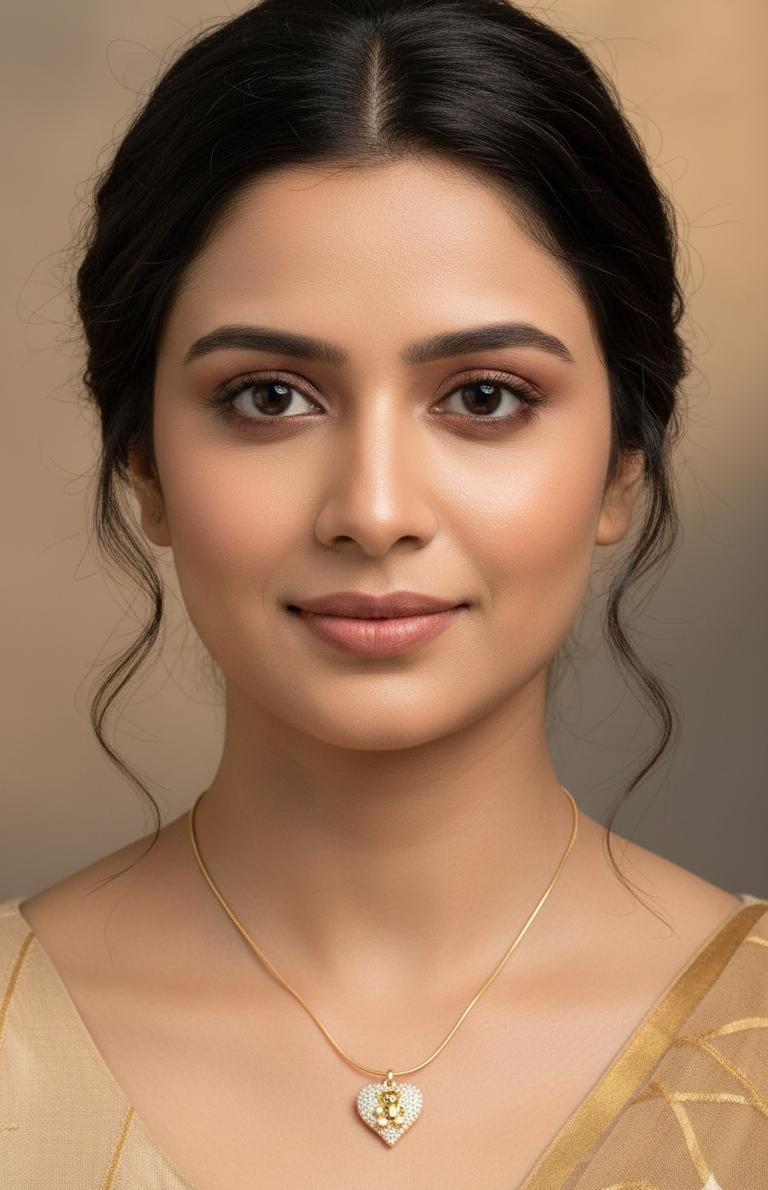 Gold-Plated Teddy Bear Heart Pendant Necklace Anti Tarnish Waterproof