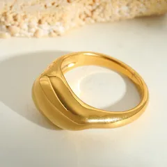 Anti Tarnish Gold Plated Minimalist Ring for Women